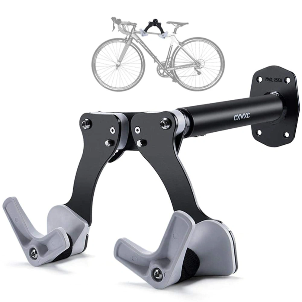 Bike Wall Mount Adjustable Horizontal Bike Wall Hanger Bike Hook Holder Rack for Indoor Storage