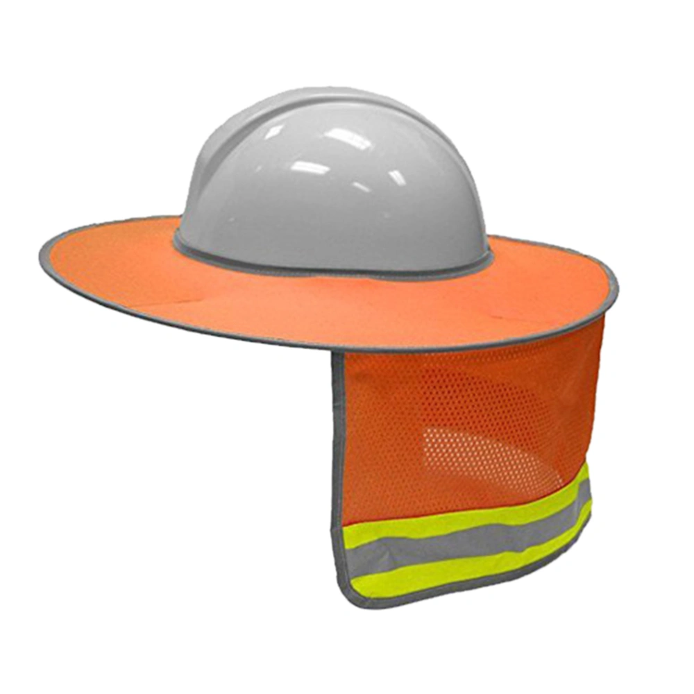 BuyWeek Hard Hat Sun Shield Full Brim Mesh Neck Sunshade Hardhats High Visibility Reflective Hardhats