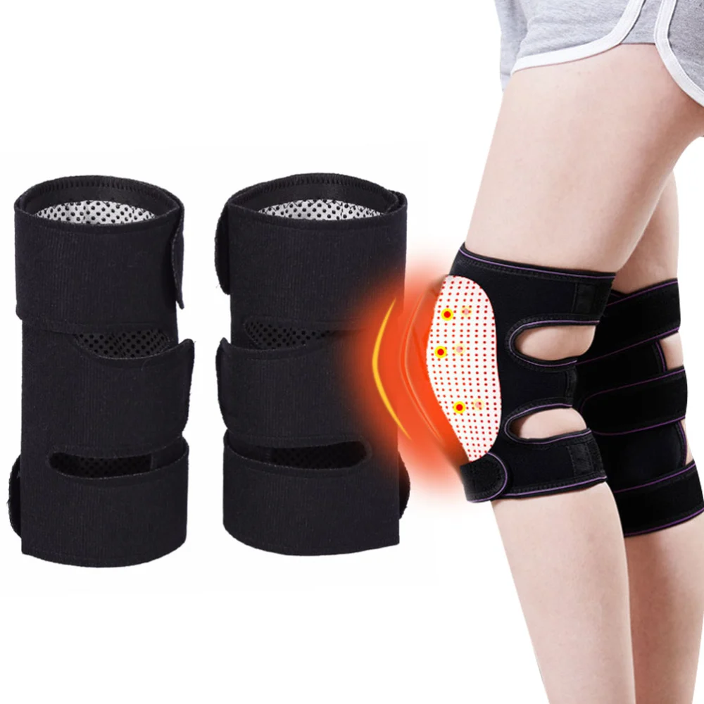 1 Pair Tourmaline Self Heating Knee Pads Magnetic Therapy Kneepads Pain Relief Arthritis Brace Support Patella Knee Sleeves Pads