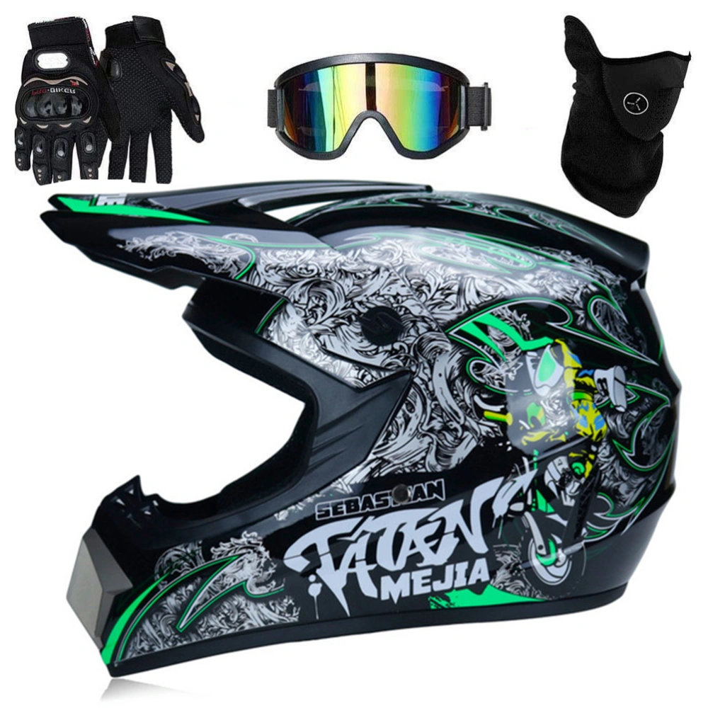 Professional Motocross Helmet for Kids Adults Motocross Dirt Bike Off Road Motorcycle Helmet with Goggles Gloves Face Cover