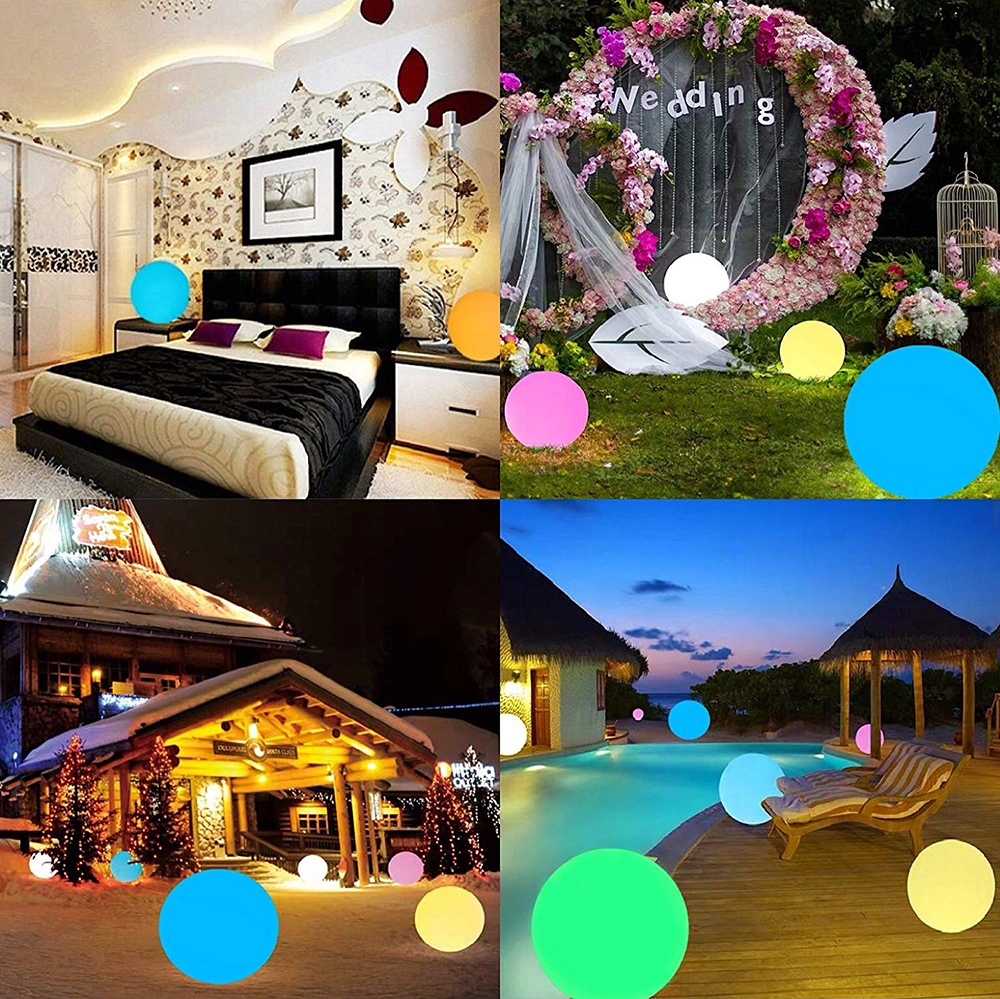 RGB Colorful Sphere Light LED Light Ball with Remote Control Waterproof Inflatable Luminous Ball