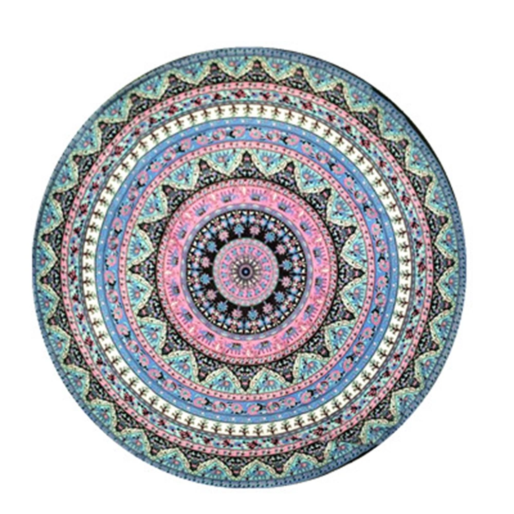 BuyWeek Round Beach Throw Tapestry Printing Picnic Mat Beach Blanket Tapestry