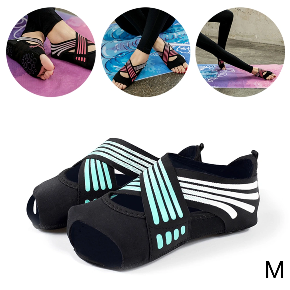 Yoga Socks Women Five Toes Finger Pilates Shoes Fitness Cross Straps Indoor Slip Resistant Yoga Socks