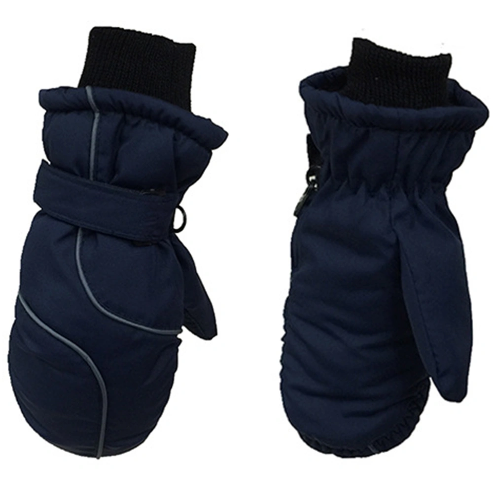 BuyWeek 1 Pair Children Ski Mittens for Girls Boys Warm Winter Gloves Outdoor Waterproof Gloves