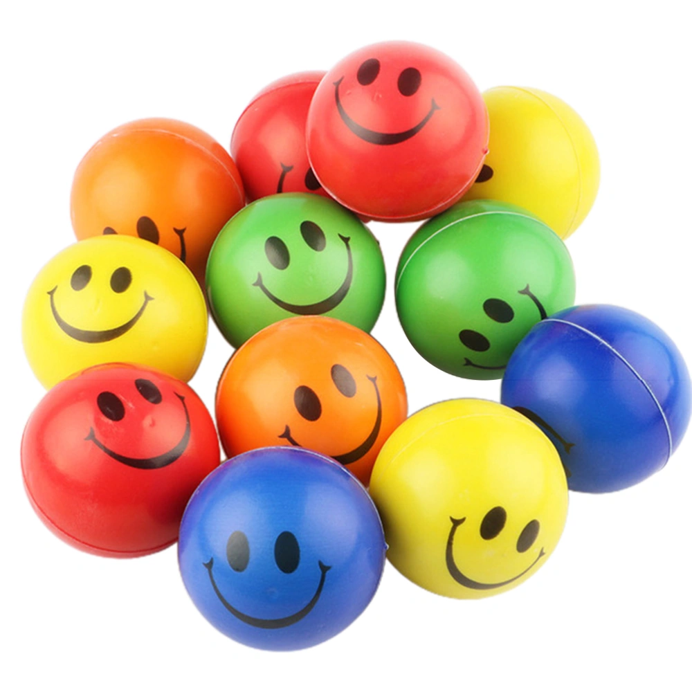 12Pcs Stress Ball Set for Kids and Adults Soft Foam PU Balls Toys Funny Face Stress Reliever Balls