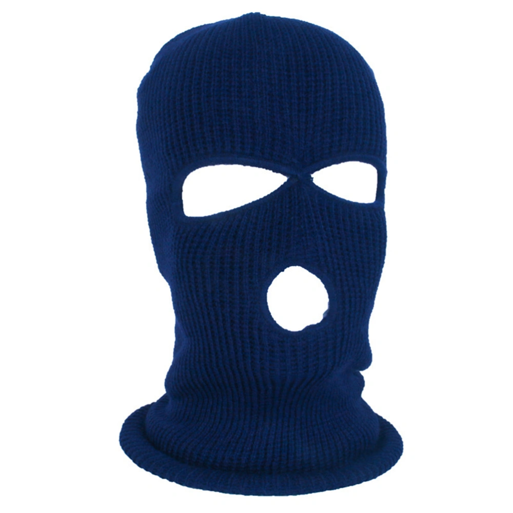 Knitted Full Face Mask with 3 Holes Winter Warm Knit Mask Elastic Ski Mask