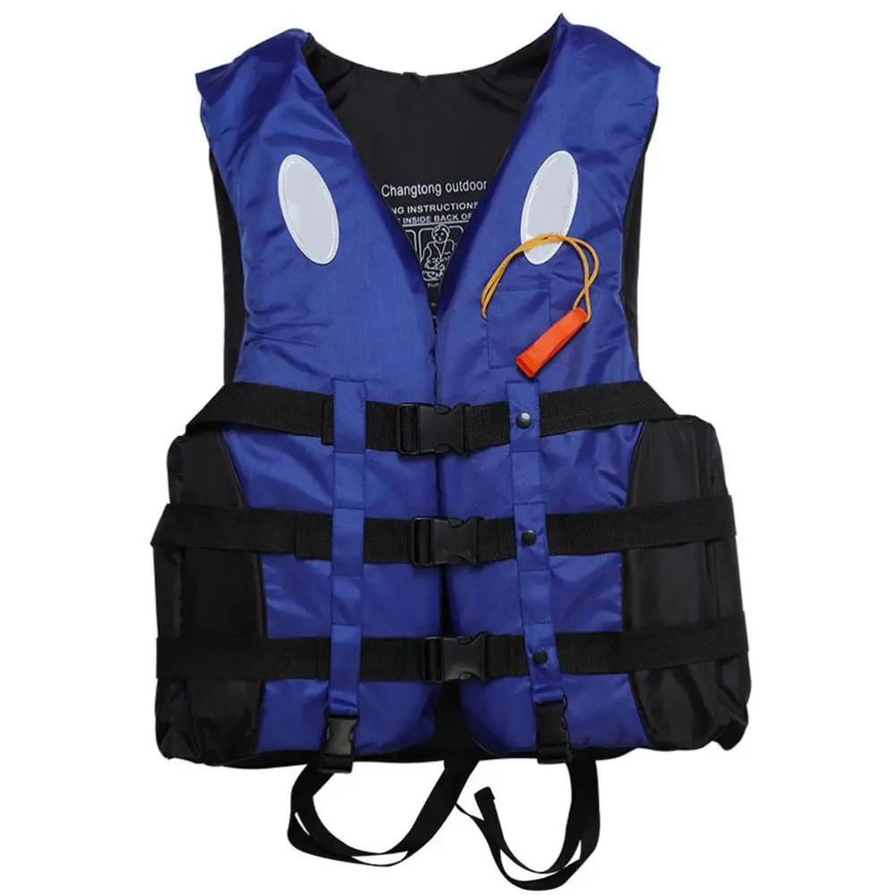 Fishing Vest Coat with Whistle Outdoor Adjustable Safety Waterproof Floating EPE Jacket Life Saving Vest