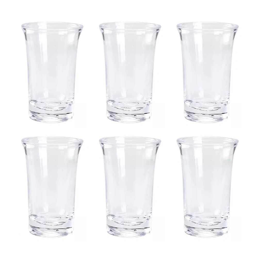 6Pcs 1.2 Ounce Shot Glass Heavy Base Shot Glass Set Party Bar Whiskey Shot Glass