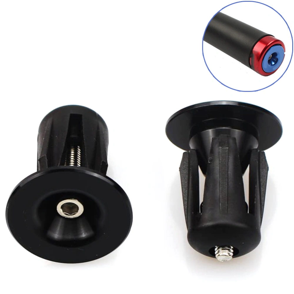 2 pcs Bar End Plugs Aluminum Alloy Bar Ends Handlebar End Plugs Handlebar for Road Bike Mountain Bike