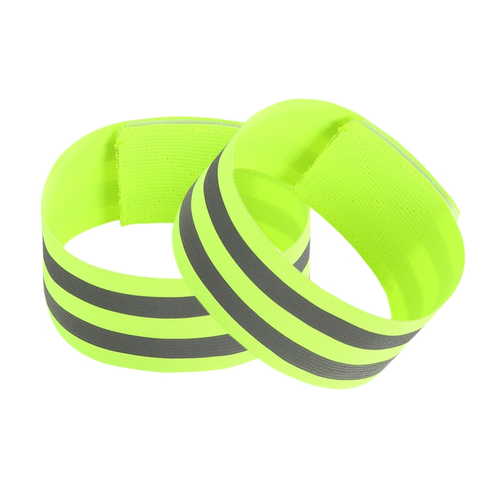 2 Pack Reflective Safety Wristbands Armband Ankle Bands High Visibility and Safety for Outdoor Activities