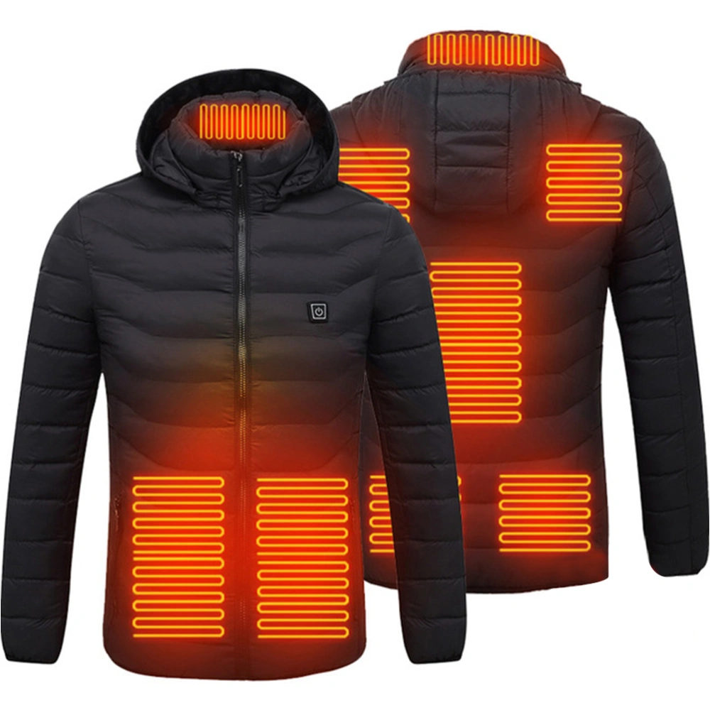 8 Zone Heated Jacket, USB Electric Hoodie Jacket Winter Warming Jacket Coat