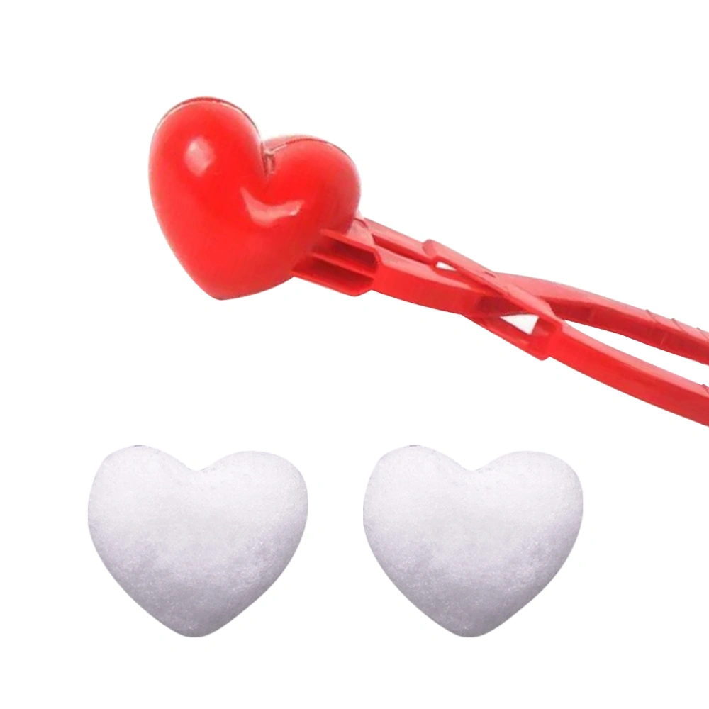 BuyWeek Heart Shape Snowball Maker Toys Love Heart Snowball Maker Clip Snow Brick Maker Sand Mold for Snow Ball Fights