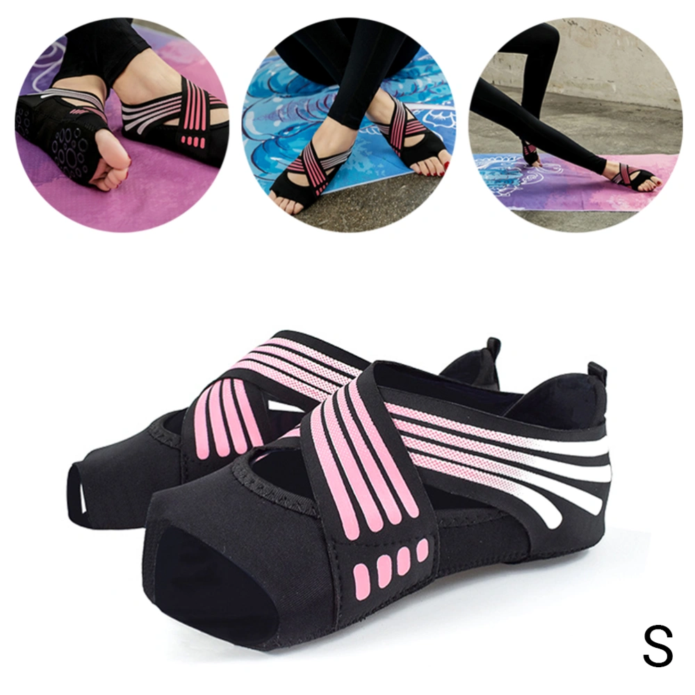 Yoga Socks Women Five Toes Finger Pilates Shoes Fitness Cross Straps Indoor Slip Resistant Yoga Socks