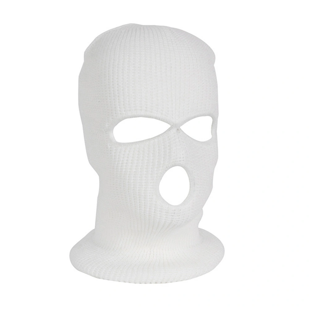 Knitted Full Face Mask with 3 Holes Winter Warm Knit Mask Elastic Ski Mask