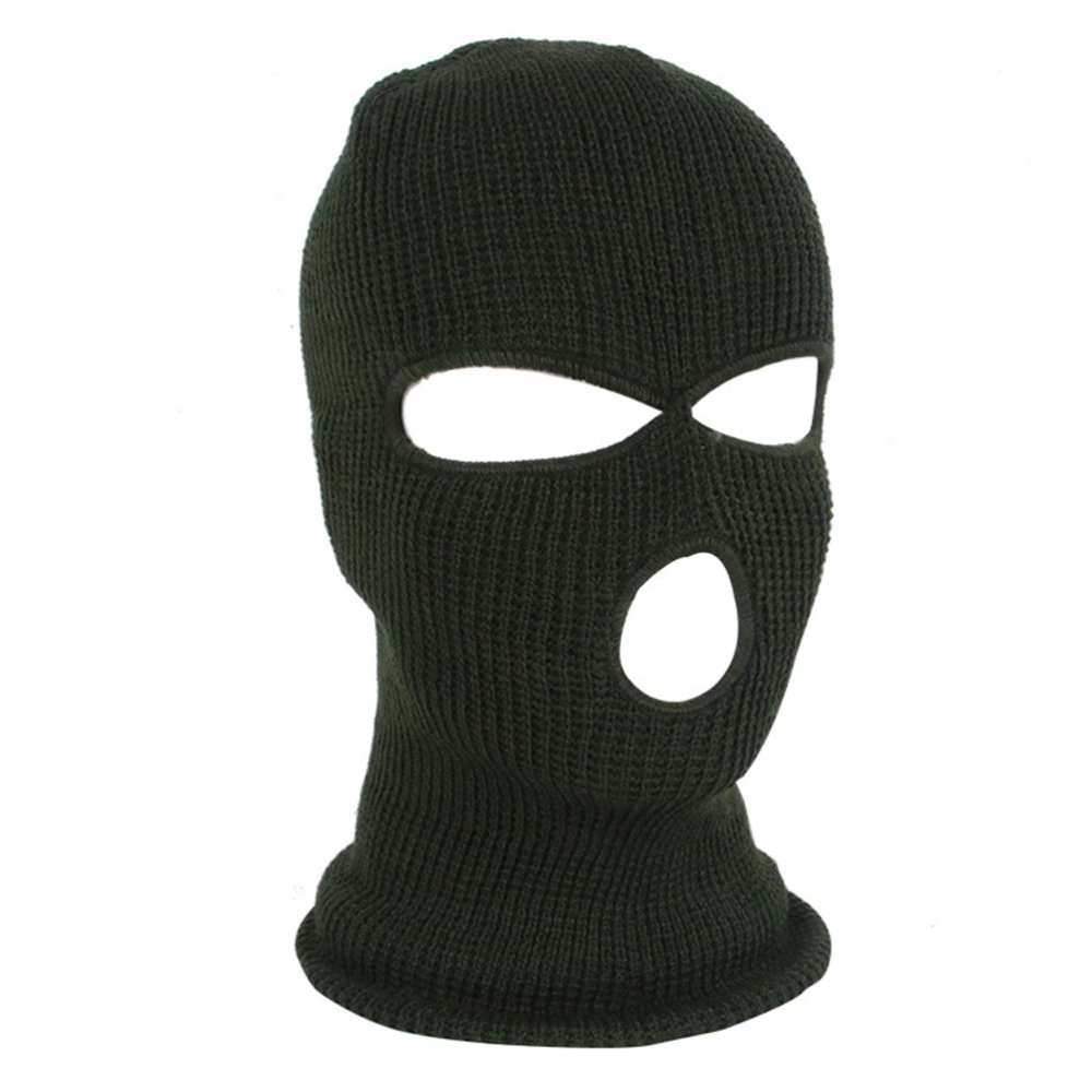 Knitted Full Face Mask with 3 Holes Winter Warm Knit Mask Elastic Ski Mask