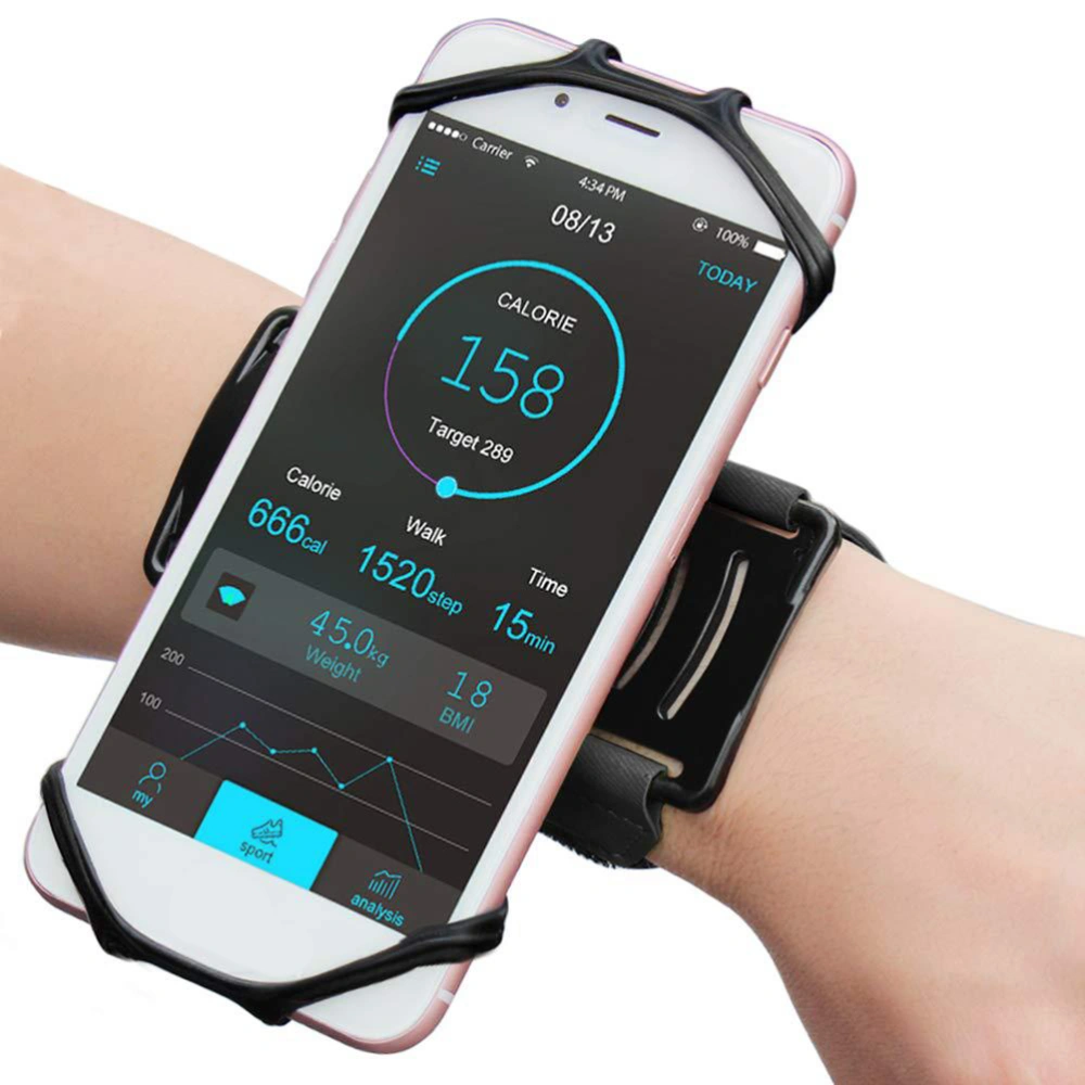 Running Phone Armband 360 Rotation Detachable Mobile Phone Armbands Holder for 4in-6.5in Cellphone