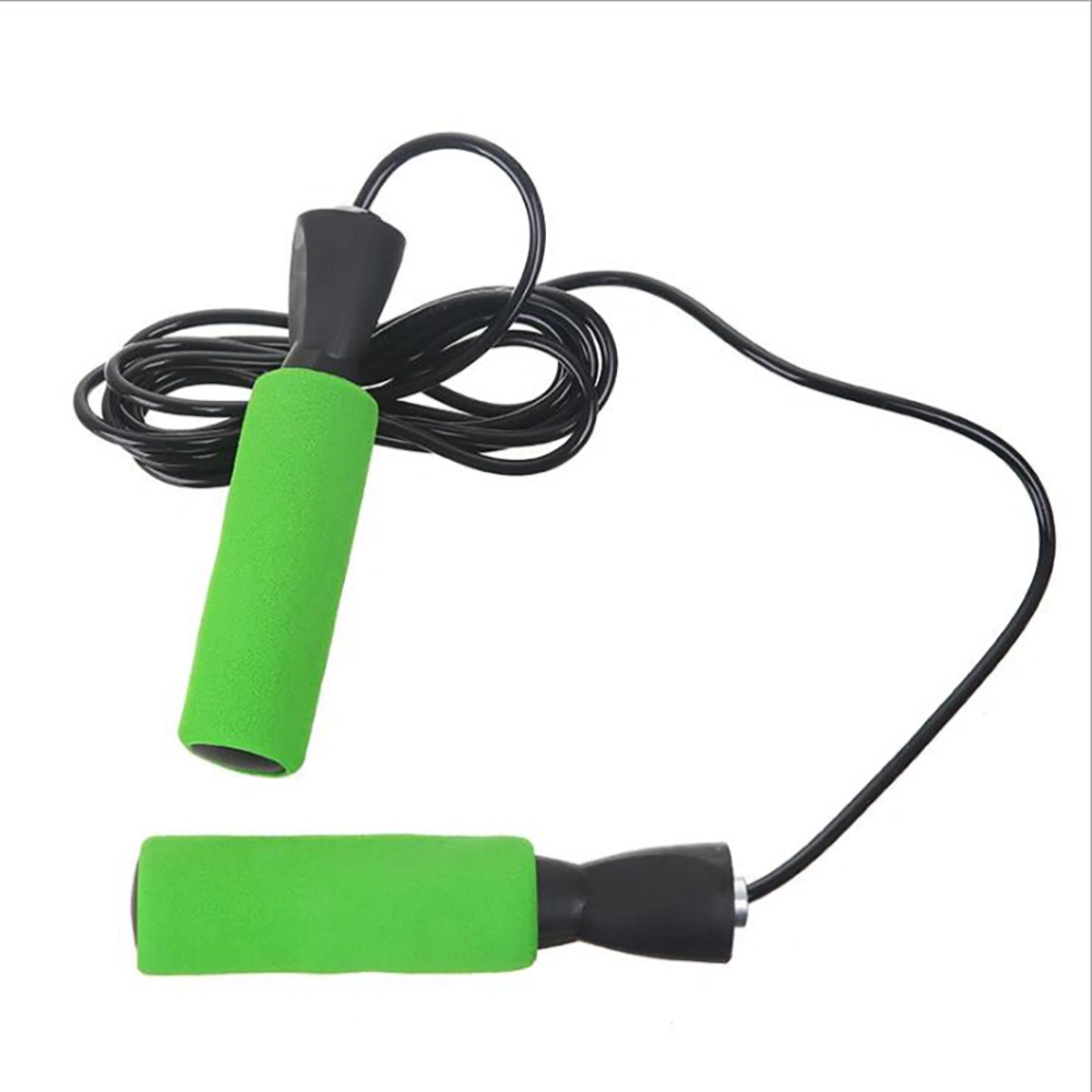 Jump Rope Fast Speed Knot Free Professional Training Skipping Rope with Foam Handle for Adults Kids Green