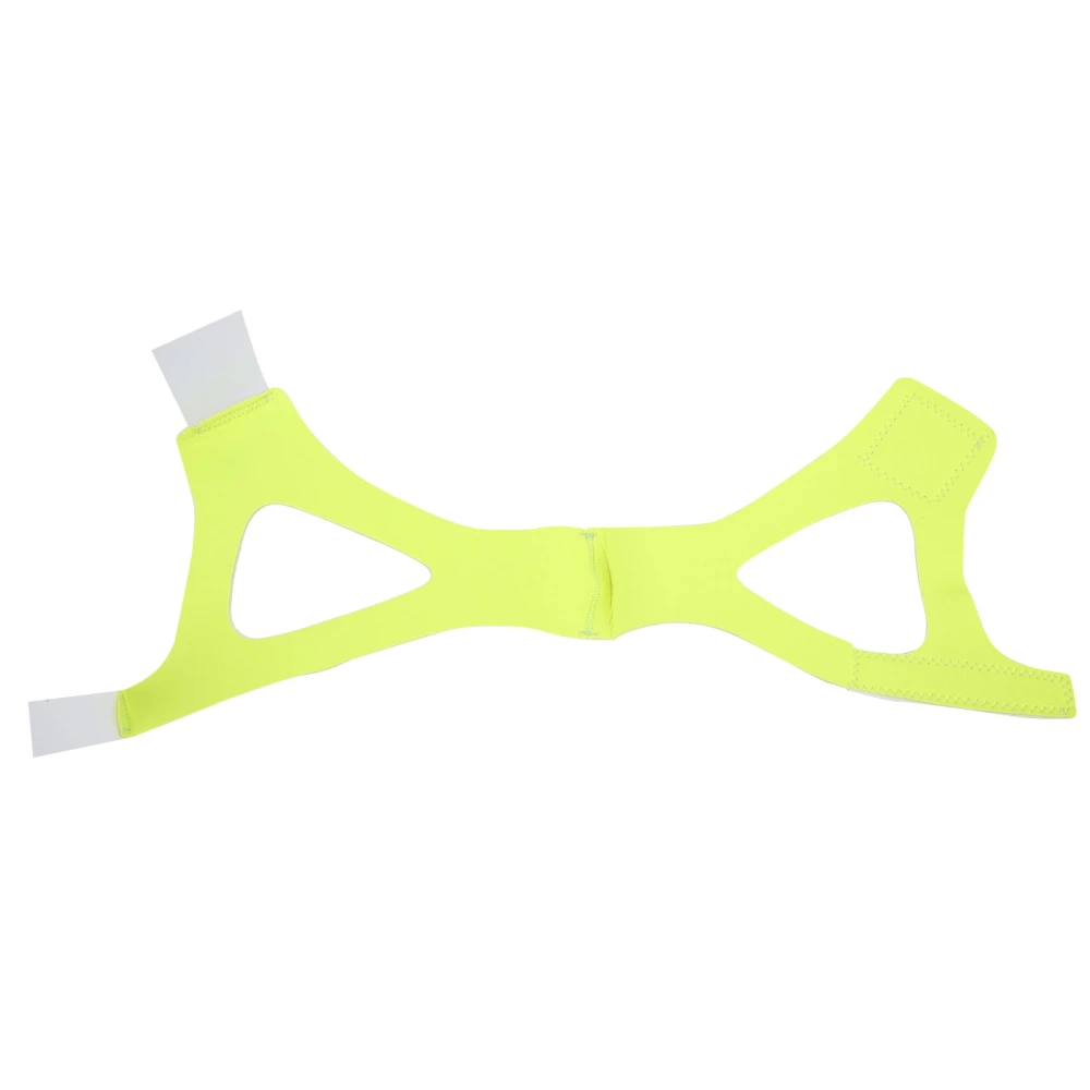 AntiSnoring Chin Strap Elastic Breathable Stop Snoring Strap Jaw Support Belt for Adults(Fluorescent Yellow )