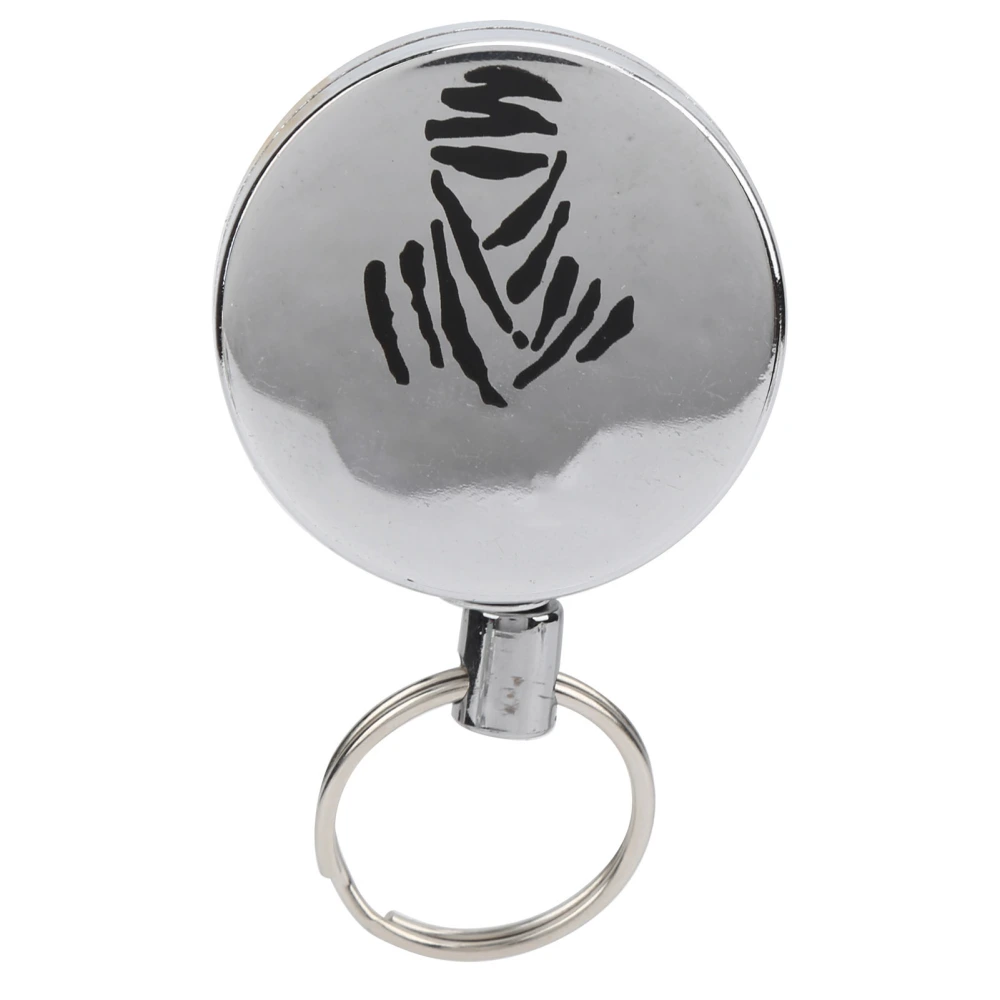 Stainless Steel Pull Ring Retractable Key Chain Steel Wire Recoil Key Holder for OutdoorsType 2