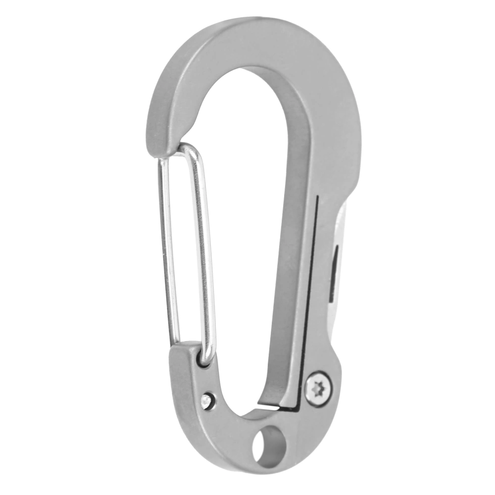 Small Keychain Carabiner Clip Knife Titanium Alloy EDC Multitool Keychain Bottle Opener