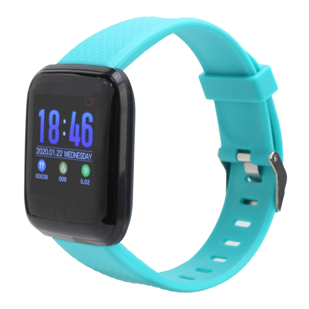 116 Plus Smart Watch Wristband Sports Fitness Blood Pressure Heart Rate Message ReminderGreen