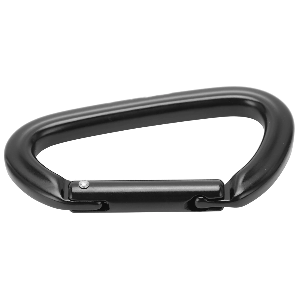 10KN Aluminum Alloy Carabiner DRing Key Chain Spring Clip Snap Hook for Camping Climbing(No. 8 All Black Quick Release Carabiner )