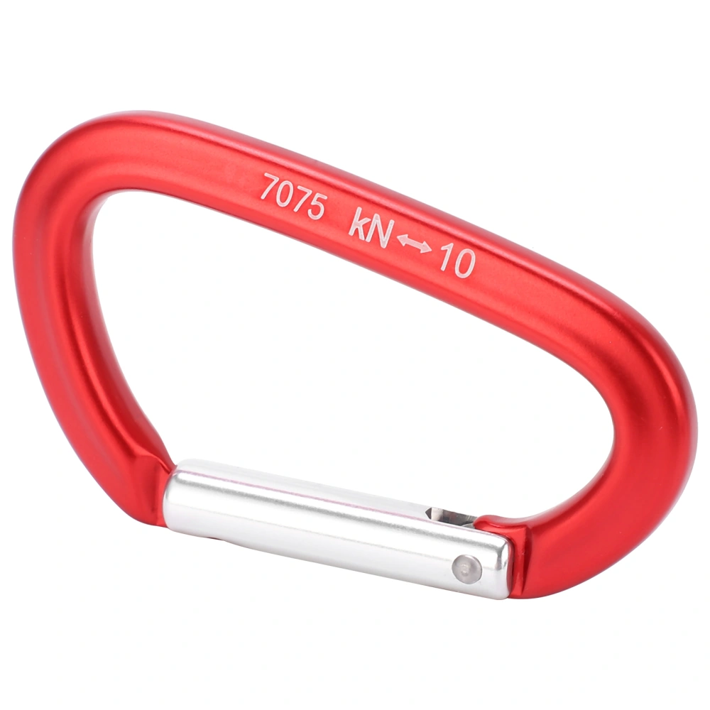 10KN Aluminum Alloy Carabiner DRing Key Chain Spring Clip Snap Hook for Camping Climbing(No. 8 Red Silver Rod Quick Release Carabiner )