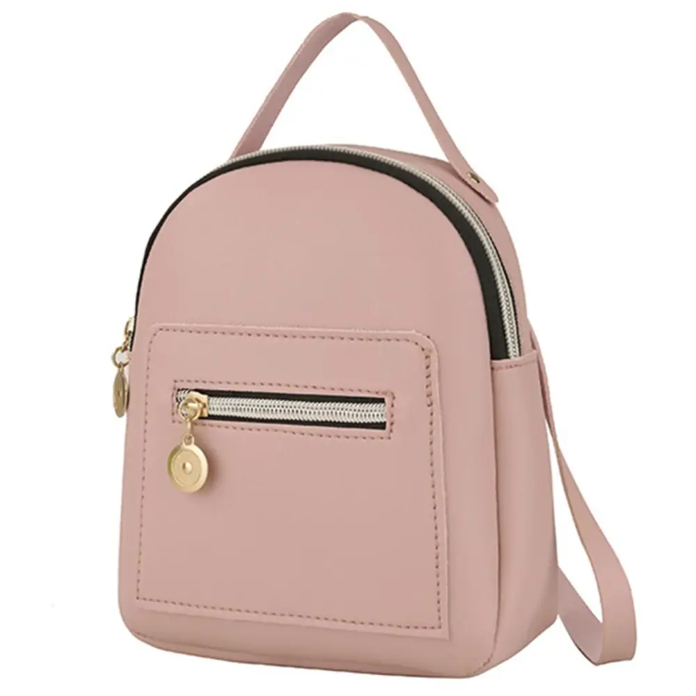 PU Leather Backpack for Women Cute Casual Daypack Zippered Pockets Crossbody Convertible Shoulder Bags