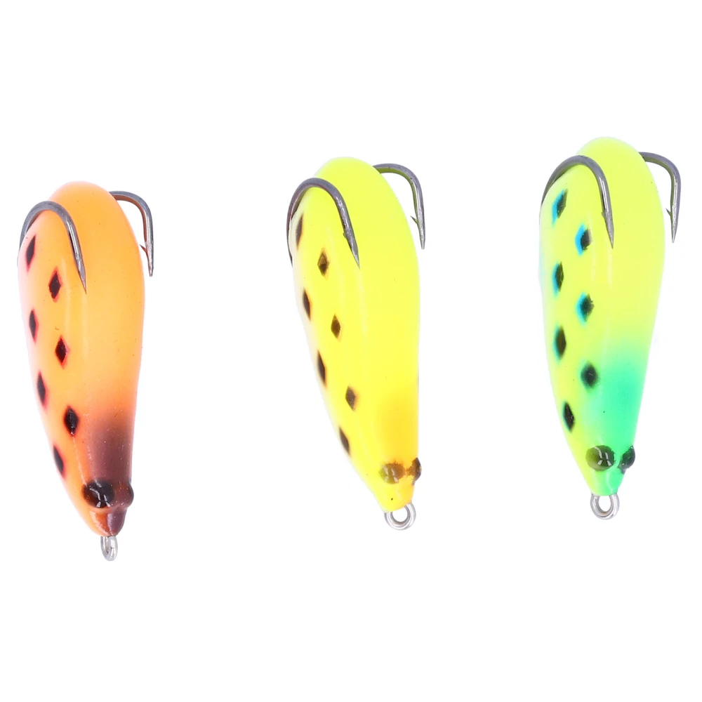 3Pcs Artificial Fish Bait Lifelike Soft Silicone Lure Fishing Swimbait with Hook