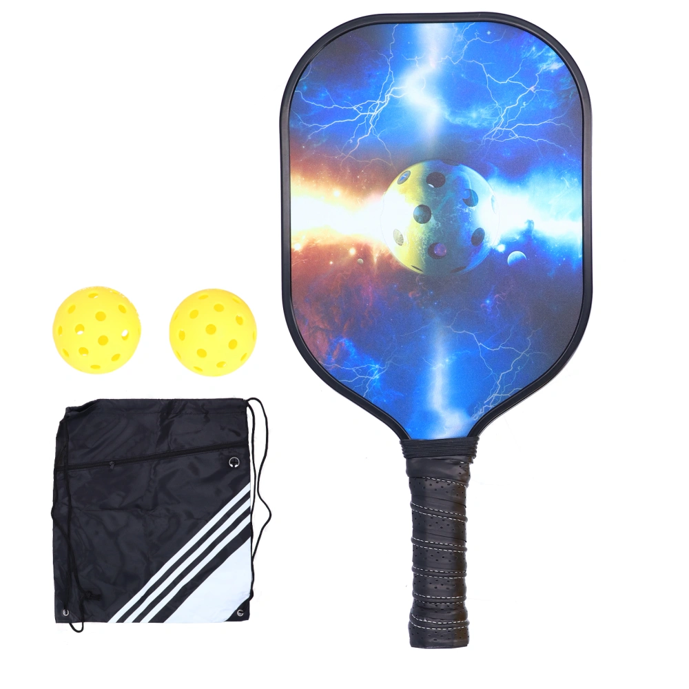 LEIJIAER Pickleball Paddle Set Carbon Fiber Face Racket with 2Pcs Ball and Storage BagPK-065