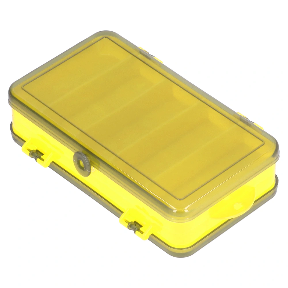 Fishing Lure Box Reversible Lure Case Double Sided Plastic Bait Storage Box OrganizerYellow