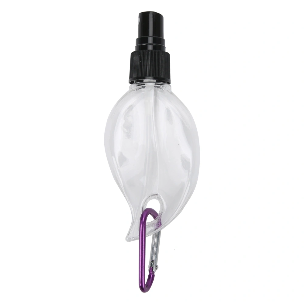 50ml Leaf Shape Transparent Travel Dispensing Spray Bottles with Keychain Refillable ContainerBlack Nozzle