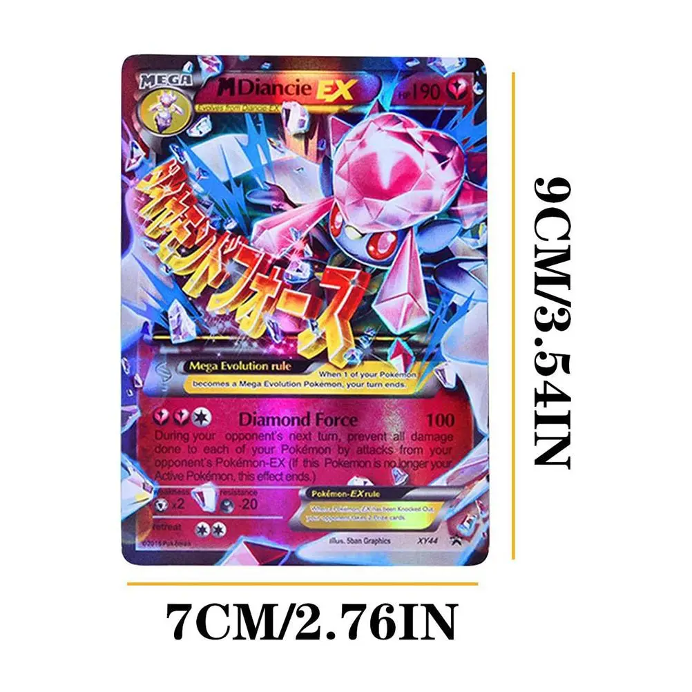 BuyWeek 100 Pcs Anime Card Set Cartoon Game Card Children GX Trading Cards Including 20GX + 20Mega + 1Energy + 59EX Art or 80EX + 20GX or 100V（50Vmax+50V）or 71 V + 29 VMAX