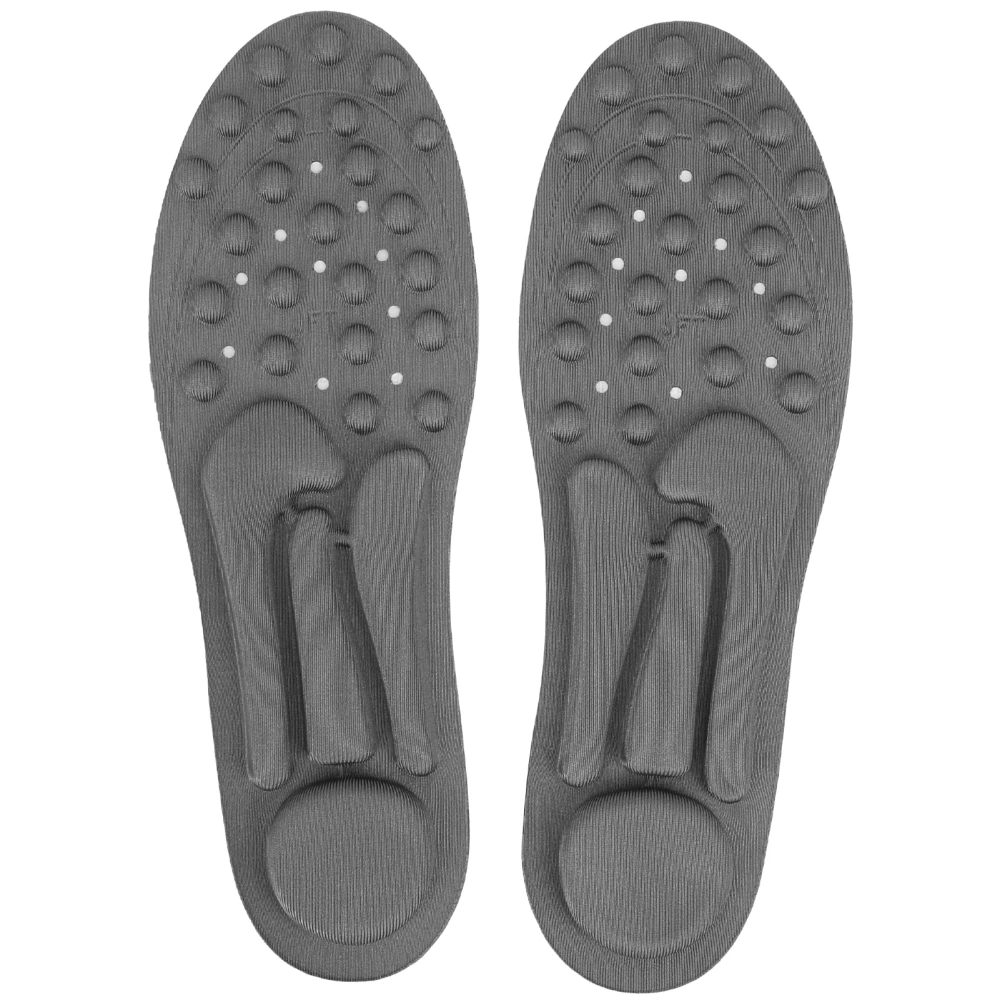 JFT Foot Massage Insole Therapy Breathable Inserts Cuttable Shoe Pads Gray for Men Women41-50