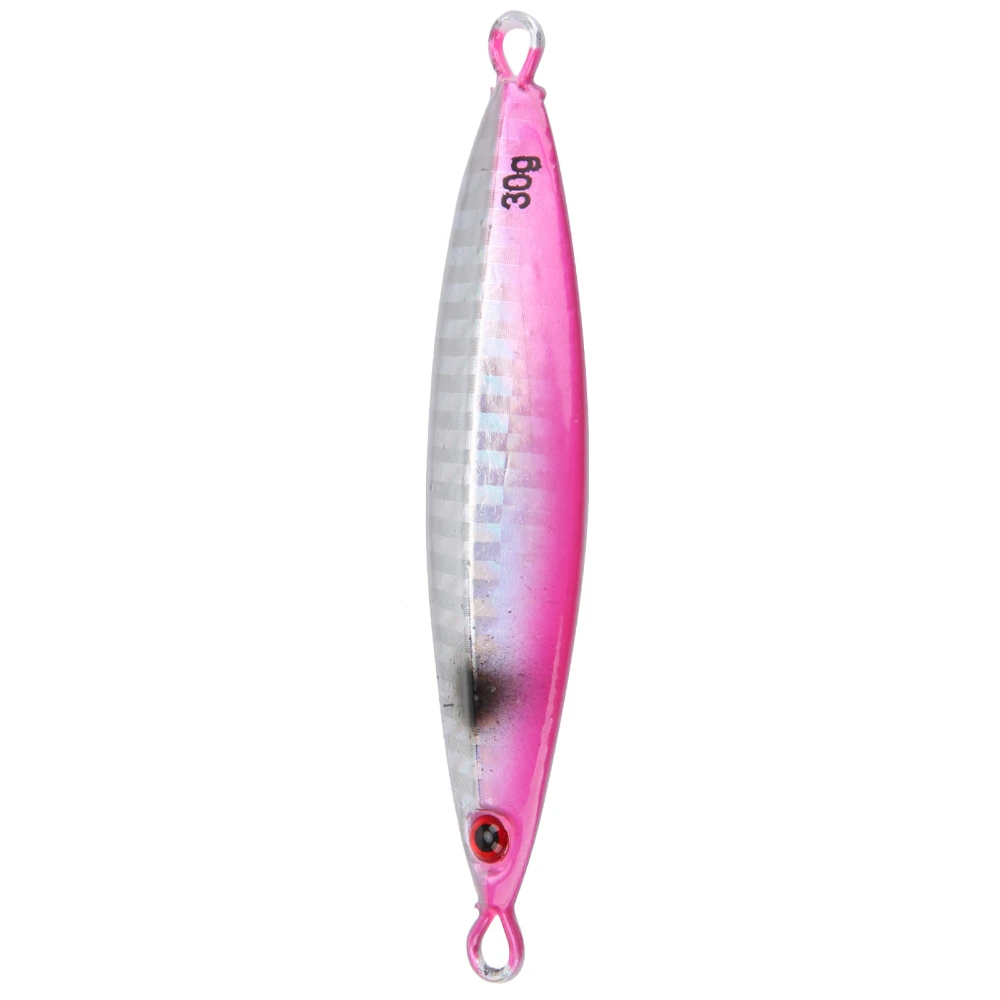 Fishing Artificial Baits Fish Shaped Metal Lifelike Lures Fishing Accessory Pink30g/1.1oz