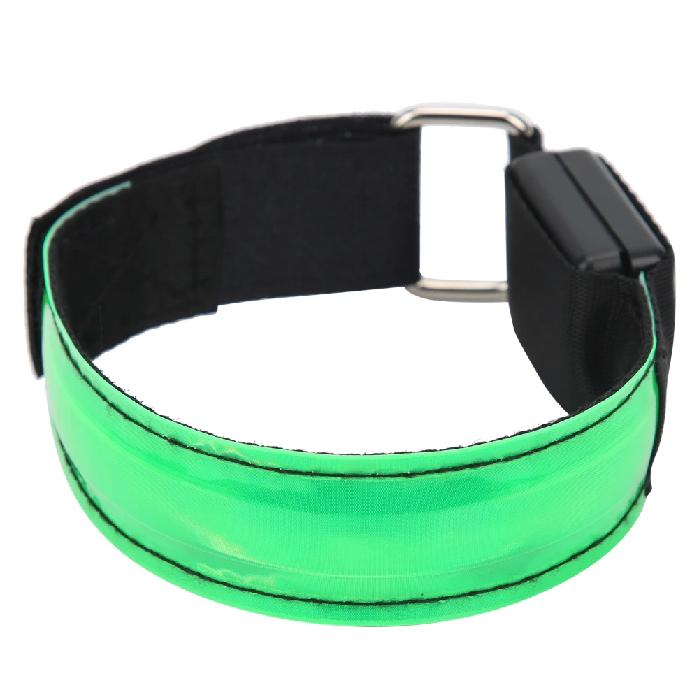 Outdoor Night Running Light Armband with LED Glow Bracelet Light Reflective Sport BeltGreen