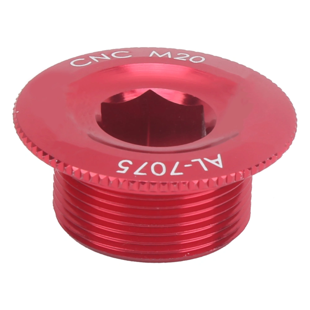 2pcs Crank Cover Screw Cap Aluminum Alloy M20 Mountain Bike Bicycle Crank CoverRed