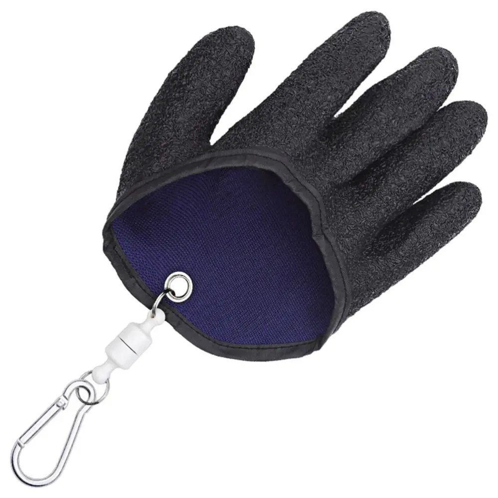 Fishing Catching Gloves Hand From Puncture Scrapes Waterproof Magnet Release Anti Slip Latex Gloves