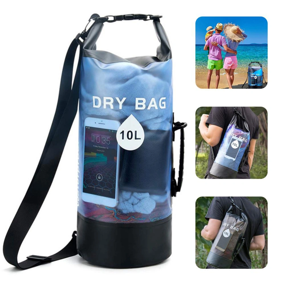 Dry Bag Transparent Waterproof Dry Bag Portable Outdoor Rafting Waterproof Bag for Fishing Boating Beach