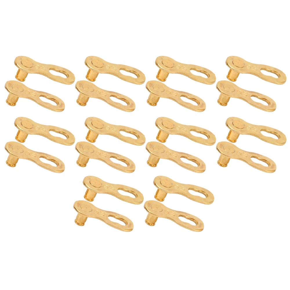 10 Pair 9 Speed Bicycle Chain Link Quick Release Connector Parts Cycling Accessory Golden