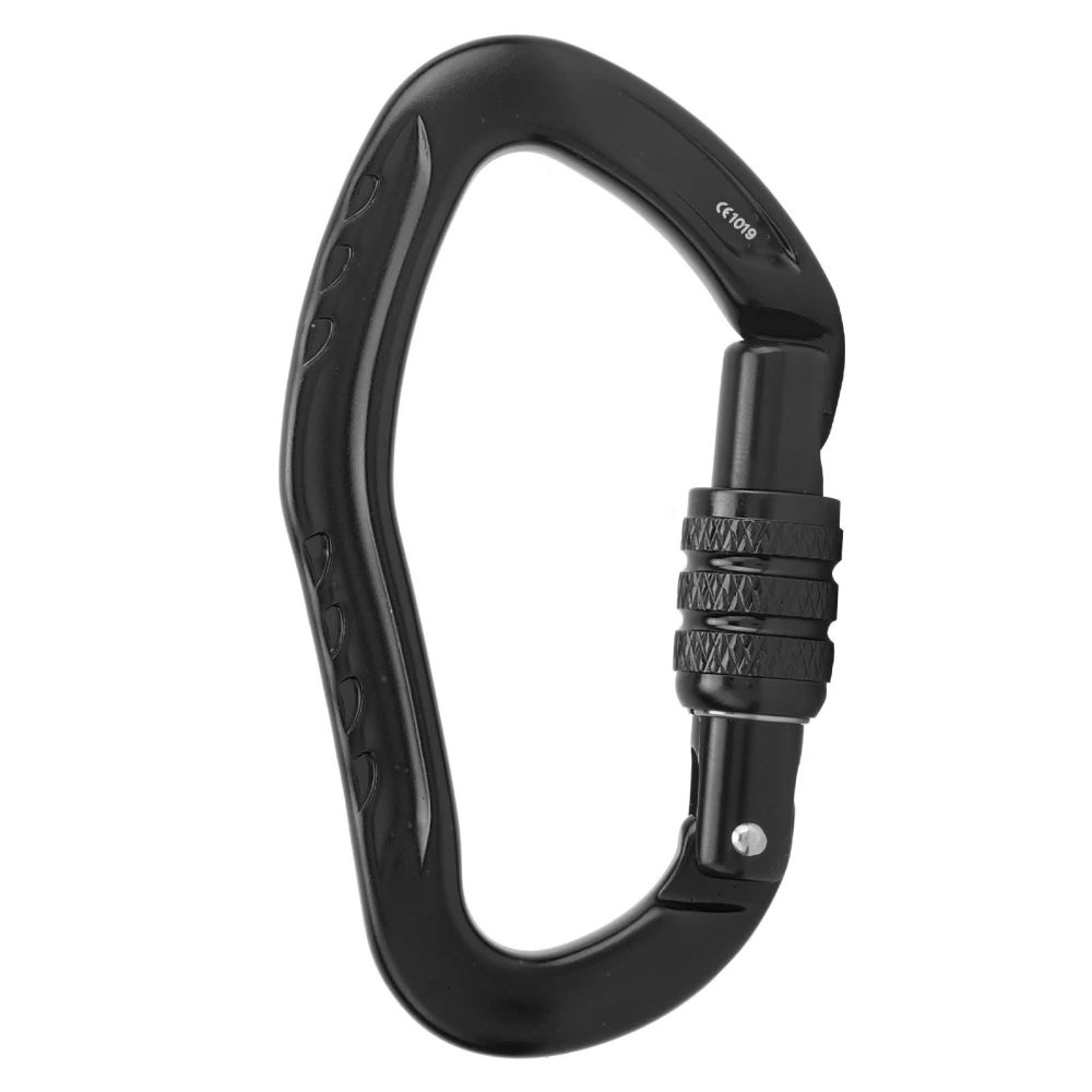 Xinda Climbing Carabiner Clips Outdoor Heavy Duty Locking Carabiners for MountaineeringBlack