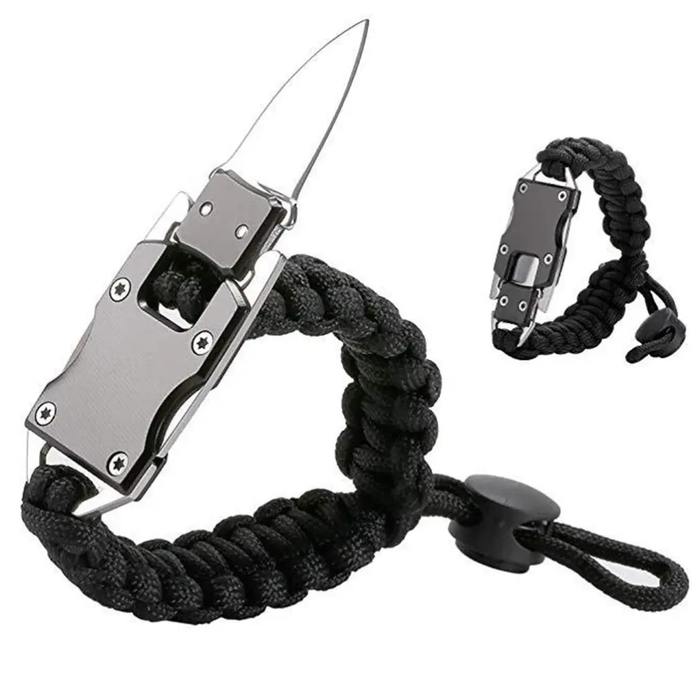 Paracord Outdoor Tool Bracelet Survival Gear Multi Use Survival Bracelet for Outdoor Camping Hiking Fishing