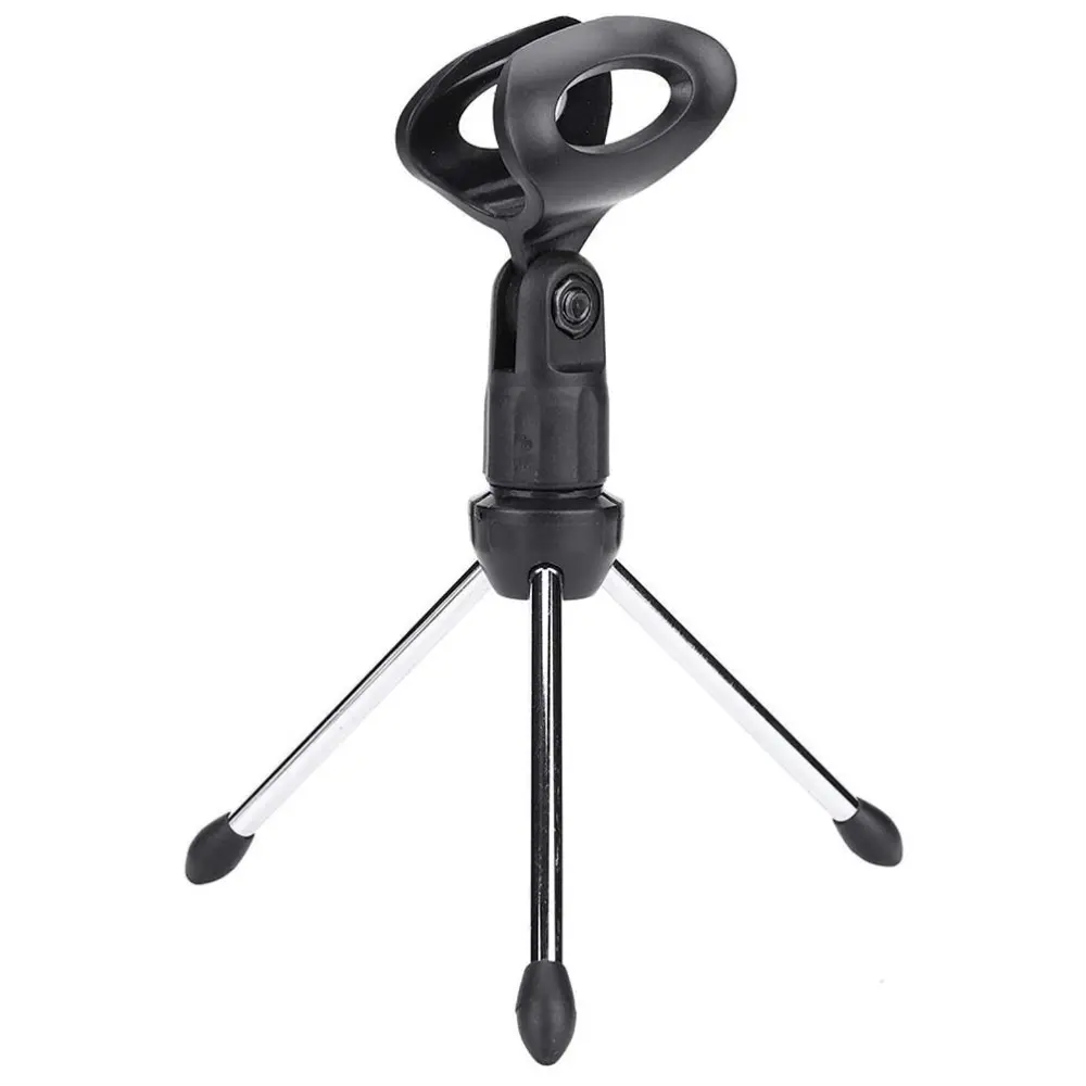 BuyWeek Desktop Microphone Tripod Stand Portable Adjustable Fishing Tripod Microphone Clip for Conferences Meeting