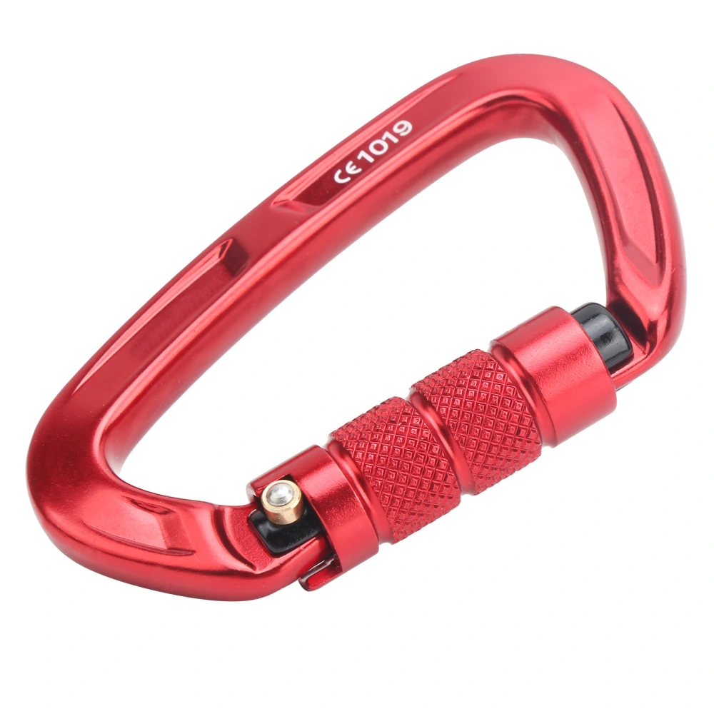 XINDA Carabiner Outdoor Climbing Safety Buckle Fast Downhill D Type Lock AccessoriesRed