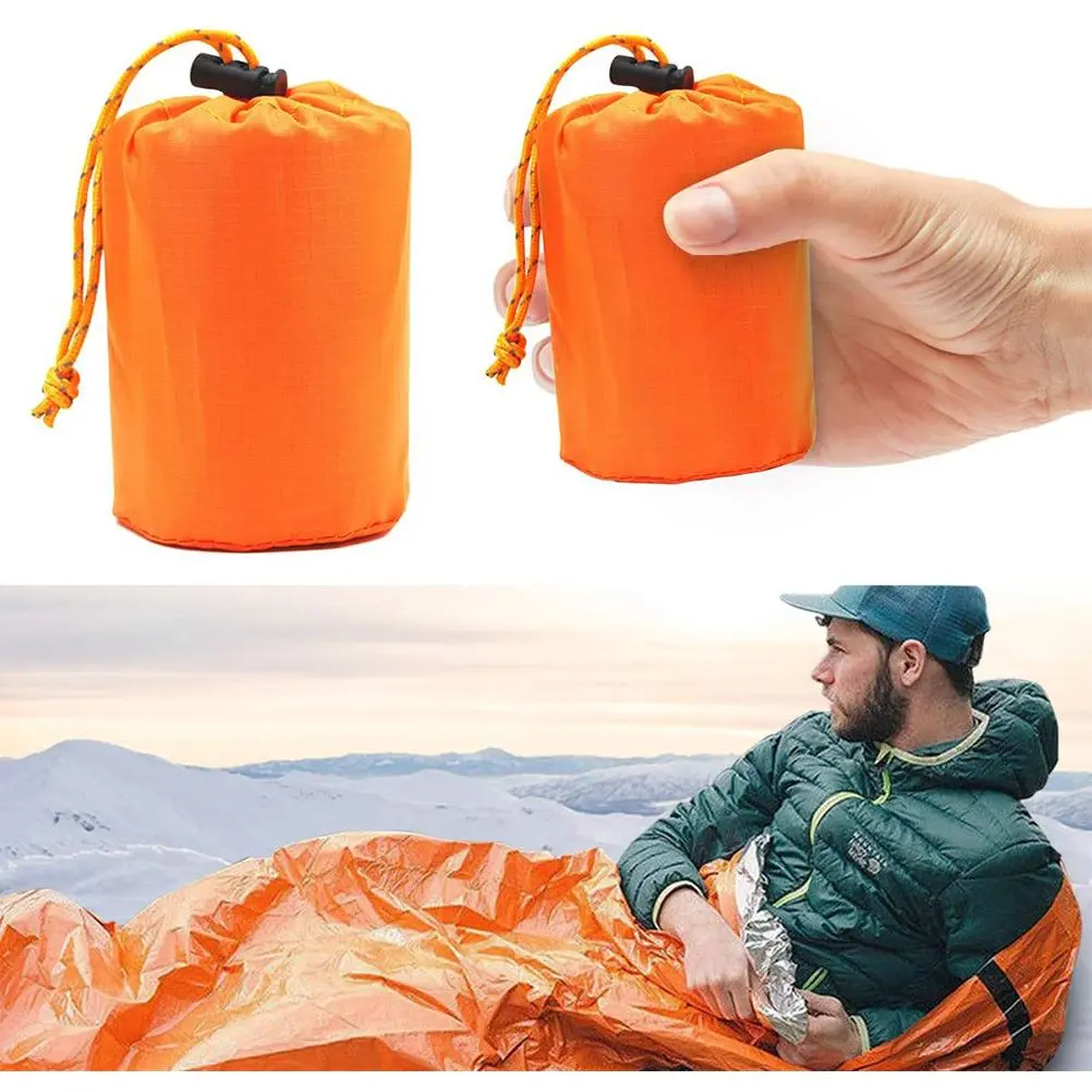 Emergency Survival Sleeping Bag Emergency Blanket Waterproof Portable Insulation Bags for Adventure Hiking Camping