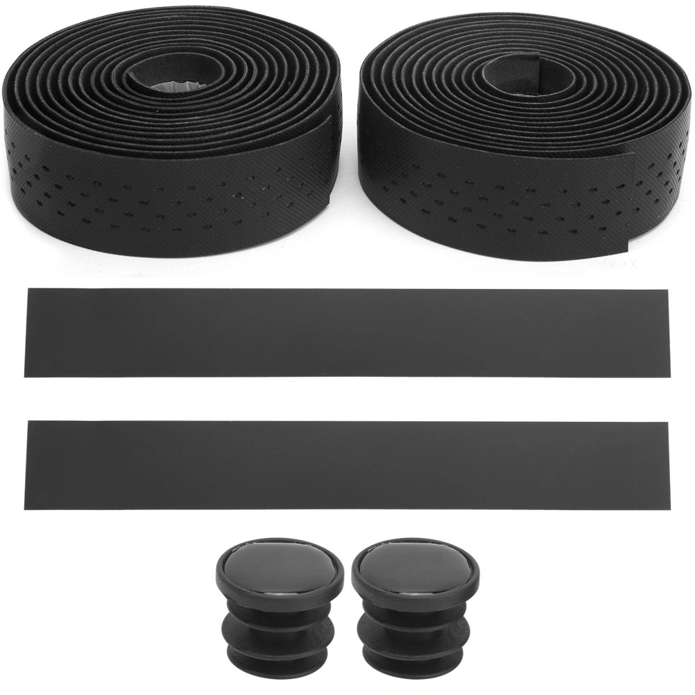 1 Pair Road Bike Handlebar Tape with Non Slip Texture Bicycle Bar Tape Cycling Accessory(Black )