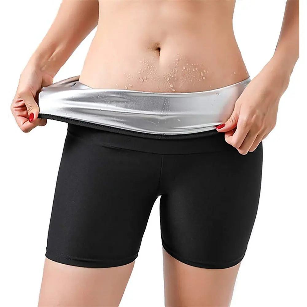 2 in 1 Women Sauna Pants for Workout Weight Loss Slimming Pants Training Tights Sauna Sweatpants