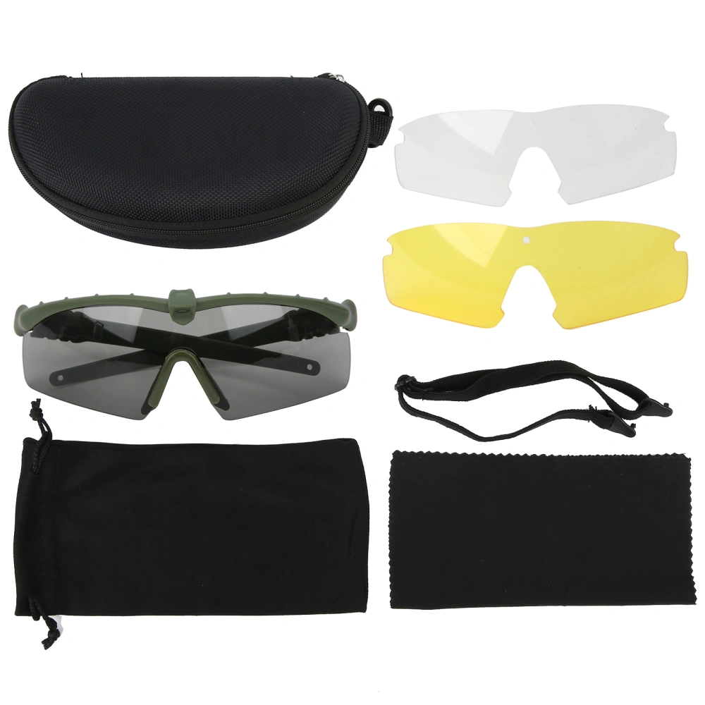 Tactics Military Cycling Outdoor Sports Glasses CS Anticollision Protection Goggles(vert armée )