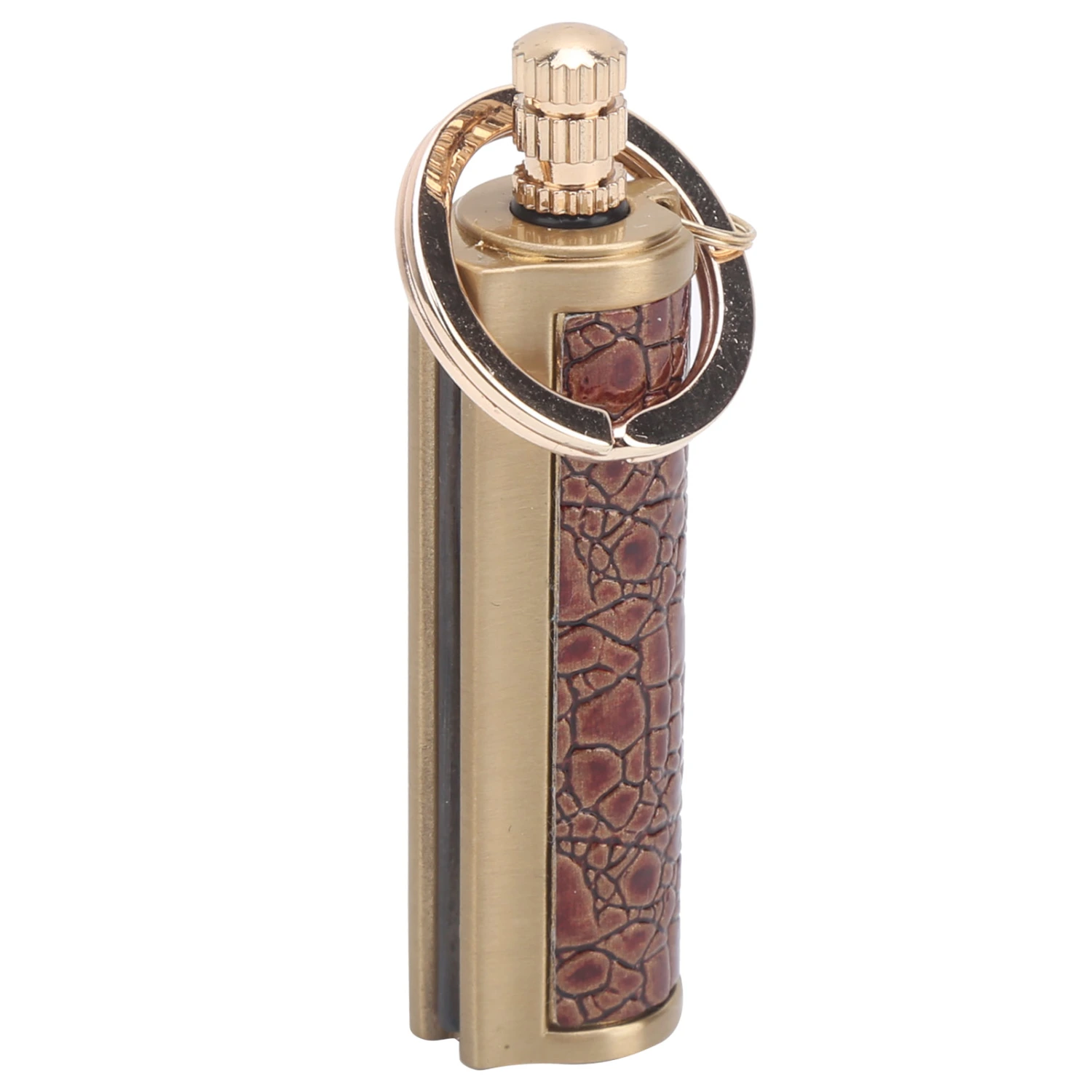 Outdoor Portable Match Fire Lighter Waterproof Reusable Flint Lighter with KeychainRed Shell