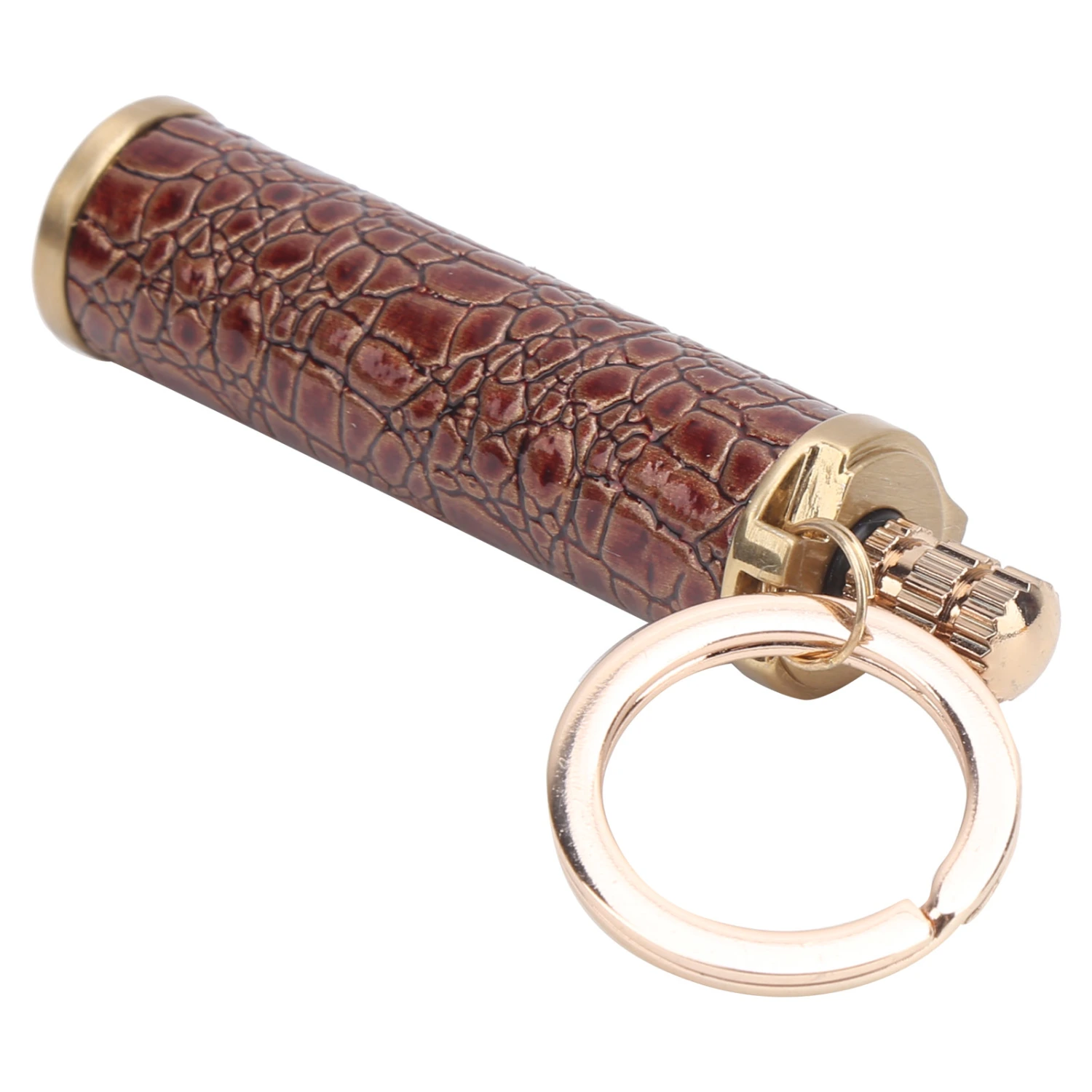 Outdoor Portable Match Fire Lighter Waterproof Reusable Flint Lighter with KeychainRed Shell